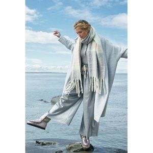 Free People "Cameron" Brushed Plaid Scarf